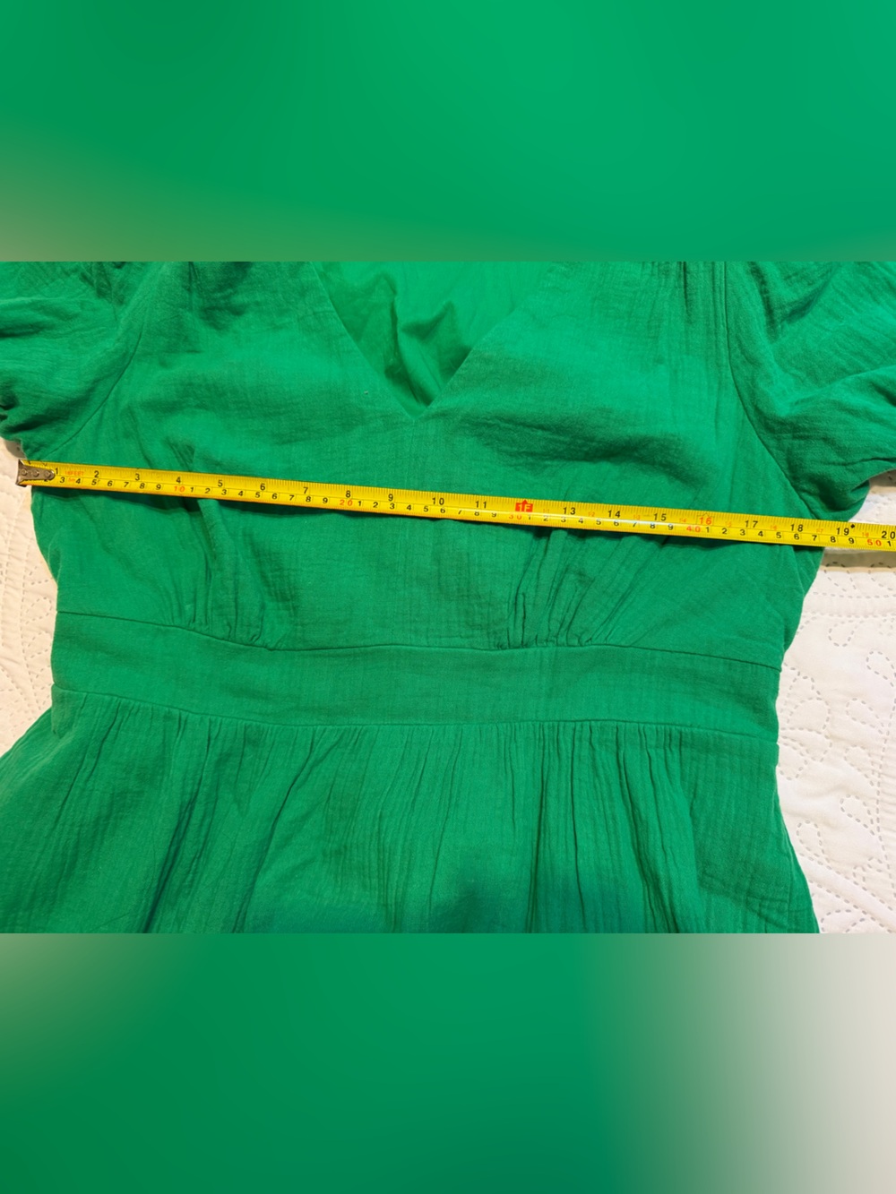 Boden Anna Double cloth Bright Green V-Neck Dress - Picture 11 of 11